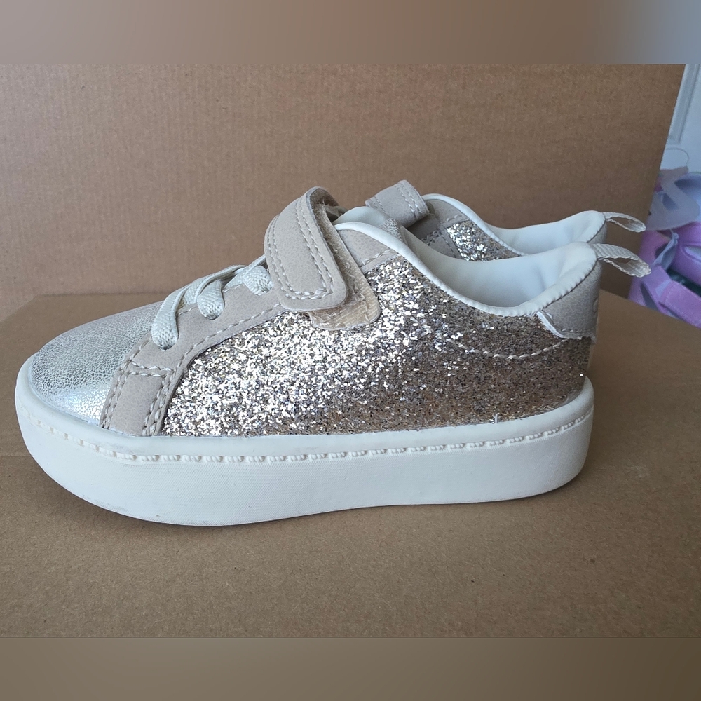 Carter's Glittery Gold Kids Sneakers